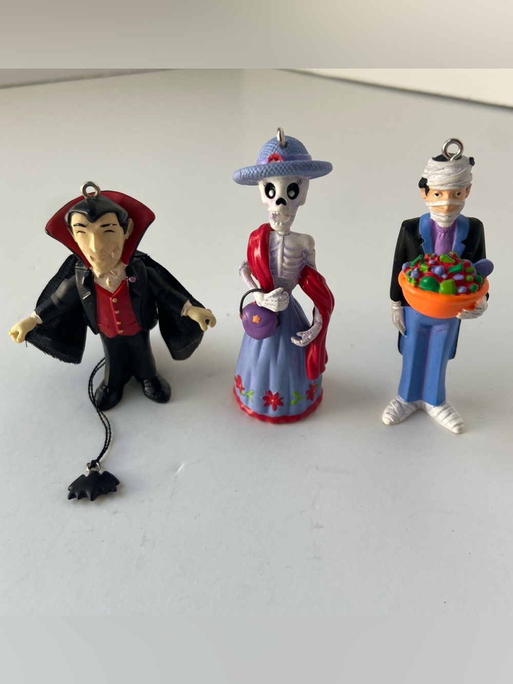 Hallmark Keepsake Ornament Lot of 3 Halloween 04’/05’ Dracula The Master Mummy